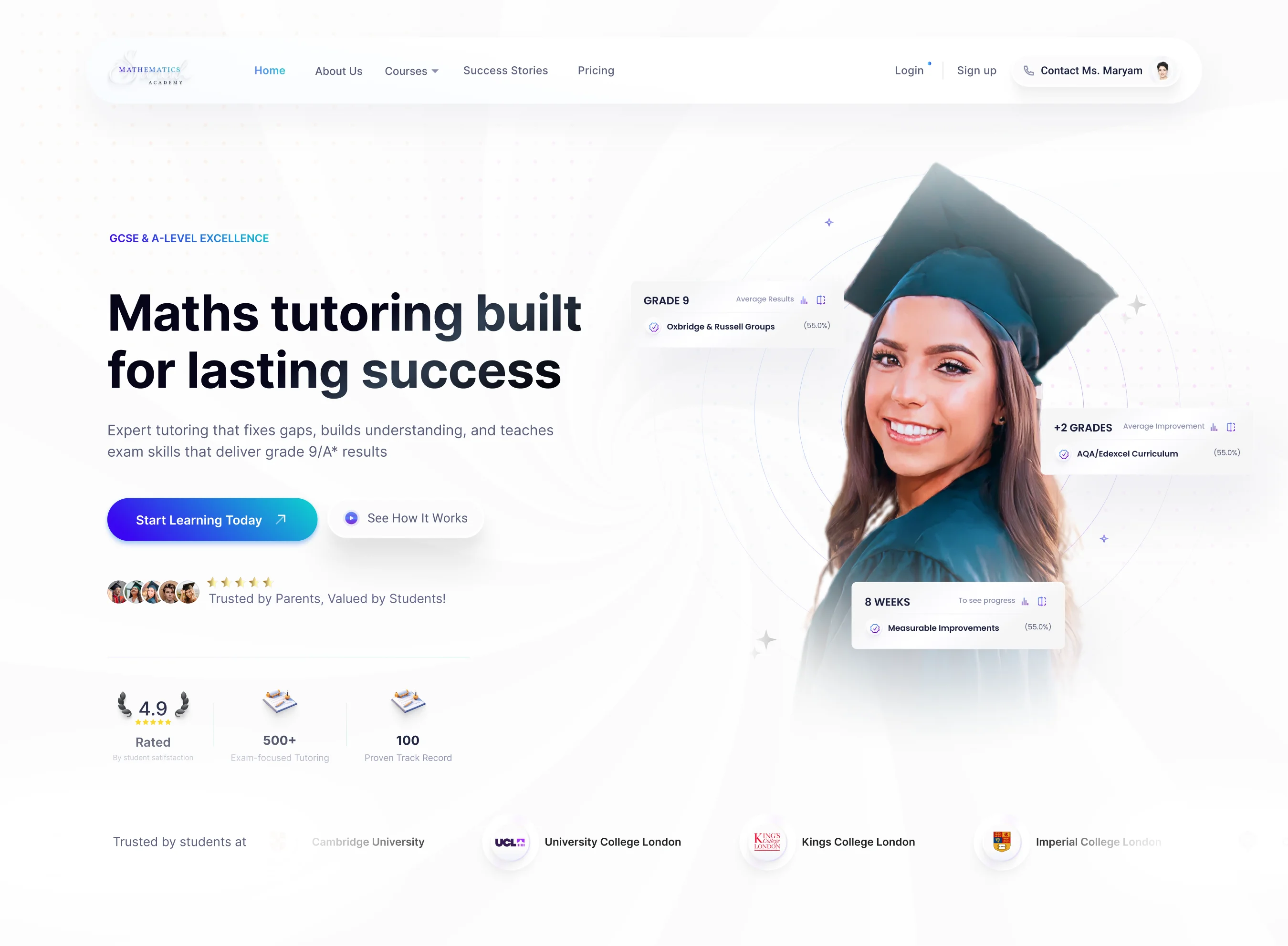 Tutoring — design preview