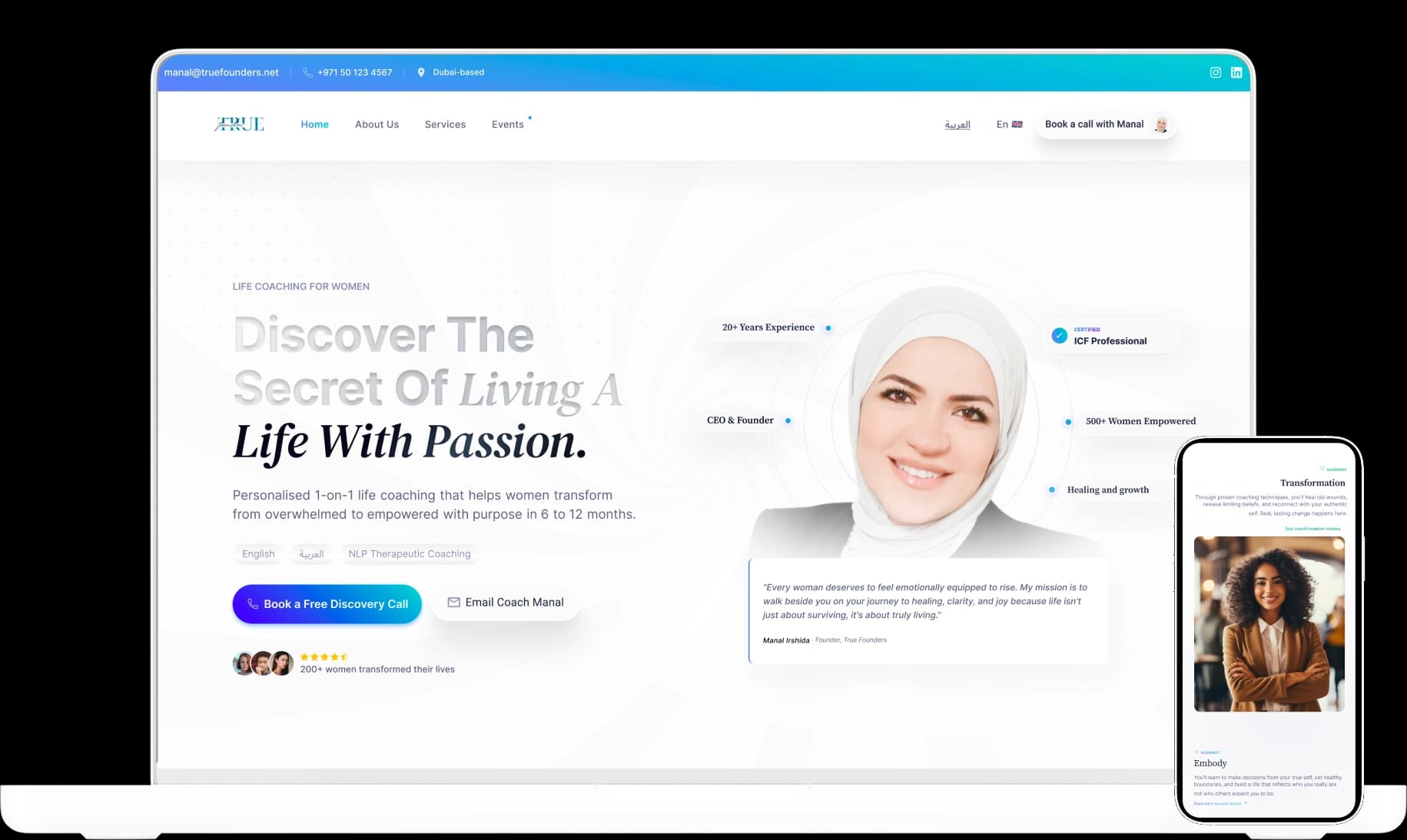 TrueFounders hero preview